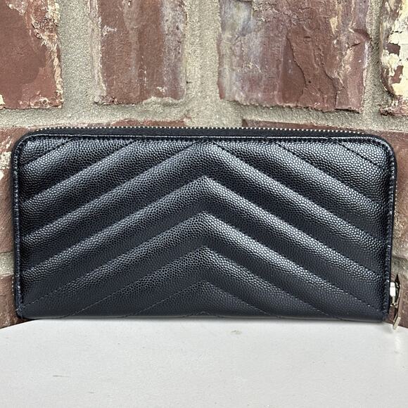 Saint Laurent Classic Monogram Zip Around Wallet - Picture 6 of 8
